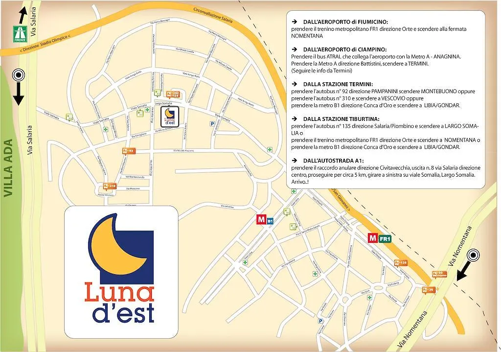 Luna D'Est Bed and Breakfast Roma 0*,  Italia